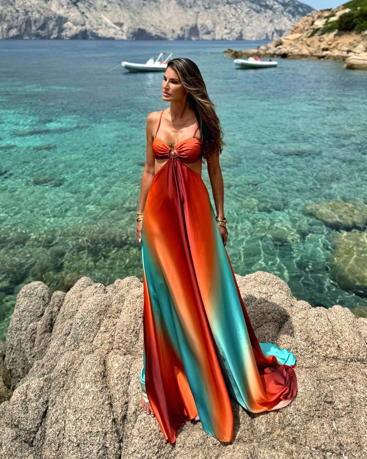 Sling Ombre Print Dress