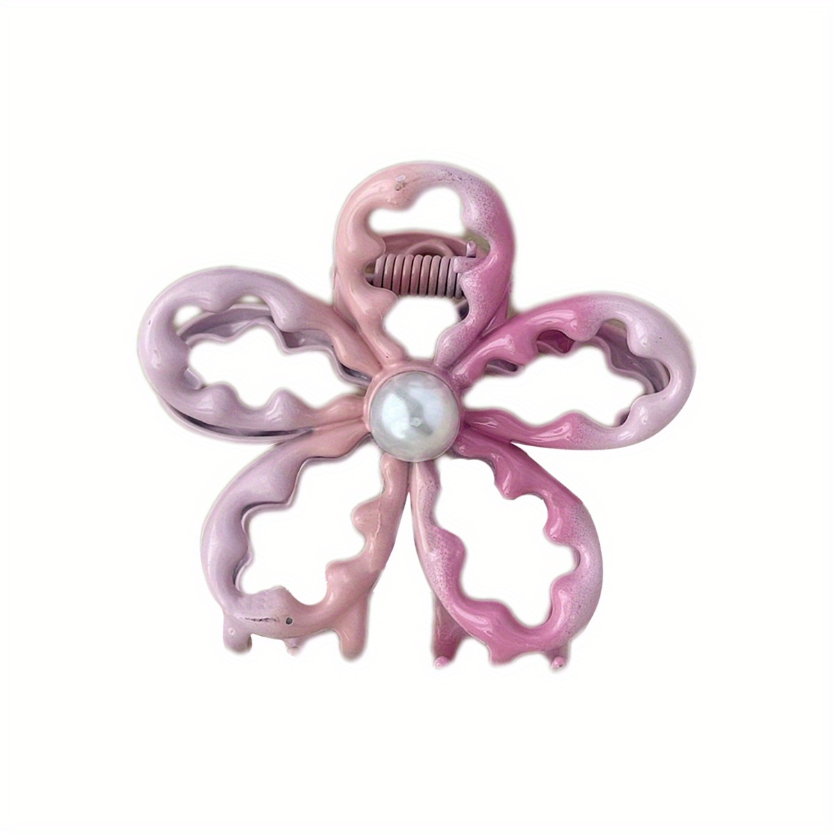 1pc Handmade Liquid Metal Flower Hair Clip for Women & s - Elegant Large Floral Hairpin with Intricate Design, Durable Metal Hair Accessories for Weddings, Parties, Everyday Use - Perfect Gift, Accessories for Hair