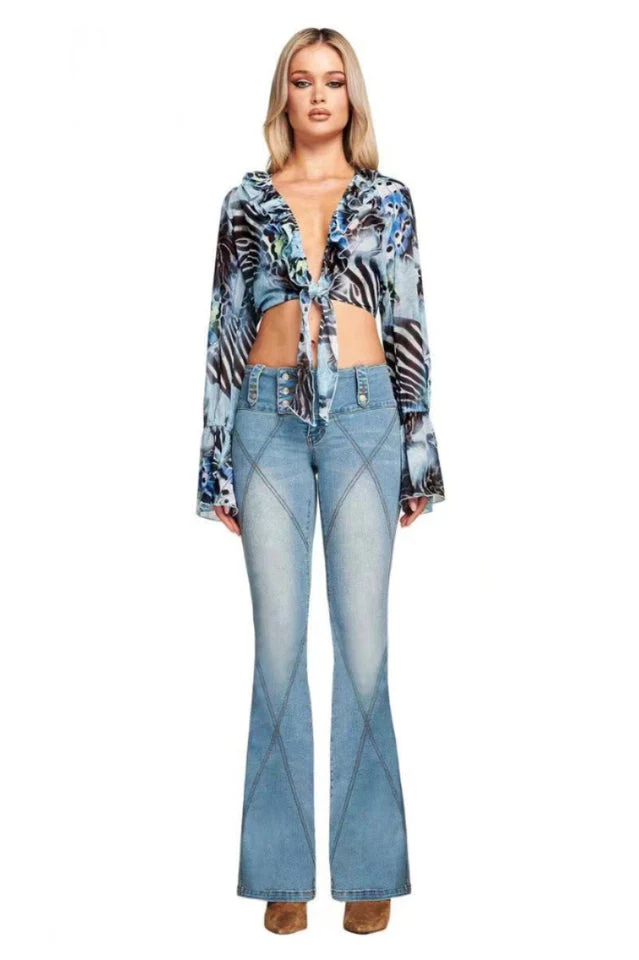 Light blue denim jean