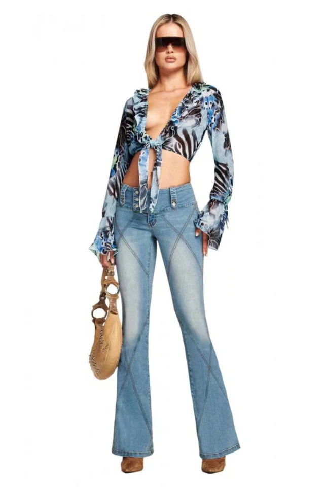 Light blue denim jean