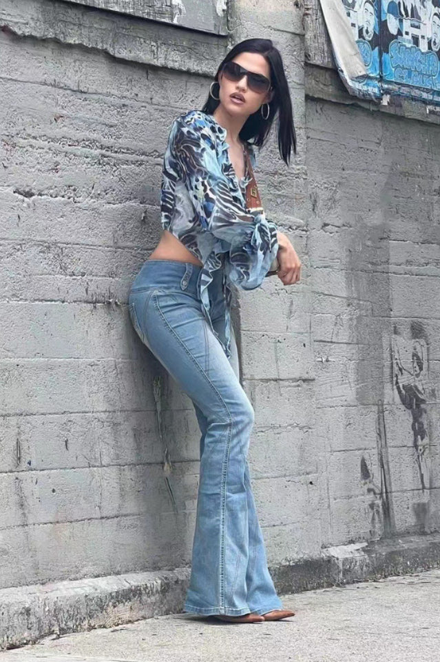 Light blue denim jean