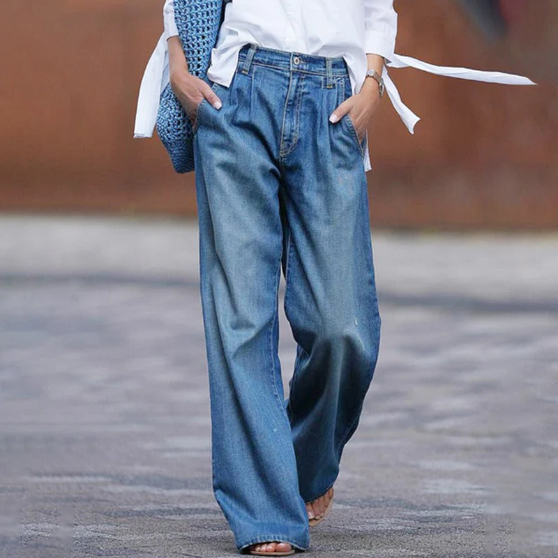 Krista芒鈥?Wide-Cut Denim Jeans